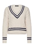 Lauren Ralph Lauren Cable-Knit Cricket Sweater Kräm