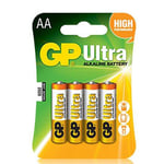 New GP Ultra Alkaline AA Batteries 4 Pack