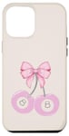 Coque pour iPhone 12 Pro Max Coquette 8 boules rose cerise