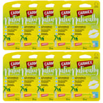 10 x Carmex NATURALLY Pear Lip Balm Natural Hydrating Moisturising Stick 4.25g