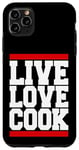 Coque pour iPhone 11 Pro Max Live Kitchen Love Cook Toque de chef 5 étoiles Cuisine