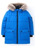 Mini V by Very Boys Padded Parka - Blue, Blue, Size Age: 2-3 Years