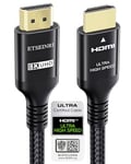 Etseinri 10K 8K HDMI 2.1 Cable 0.5M, Certified 48Gbps Ultra High Speed HDMI® Cable 4K 240Hz 165Hz 144Hz 120Hz 8K 60Hz 4:4:4 DTS:X eARC HDCP2.3 HDR10+ TV Monitor Projector Gaming PC PS5 X-box