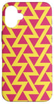 Coque pour iPhone 16 Plus Pink Vivid Yellow Triangle Zigzag Line Abstract Pattern