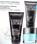 CLINIQUE FOR MEN Gift Set Maximum Hydrator 50ml Face Scrub 30ml Charcoal Wash 50