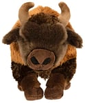 Uni-Toys - Bison - 29 cm (Longueur) - Buffle en Peluche, Bovin, Bœuf - Peluche, Doudou, Marron Foncé