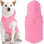 Gooby Gilet Chaque Jour en Polaire Temps Froid pour Chien avec Capuche pour Petit Chien, X-Large, Rose