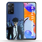 Coque pour Xiaomi Redmi Note 11 Pro / 11 Pro 5G Manga Solo Leveling Sung Bleu