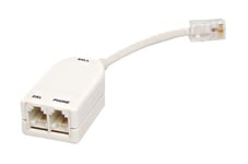 Filtre adsl 1 RJ45/2 RJ11 - blanc - Blanc