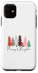 Coque pour iPhone 11 Simple et minimaliste - Motif sapin de Noël - Moderne