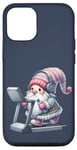 iPhone 12/12 Pro Fitness Gnome On Treadmill Running Machine For Women And Gym Case