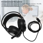 USB Gaming Headset Computer Headphones with Microphone RGB Light Wired GHB