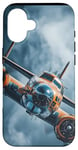 Coque pour iPhone 16 Design aéronautique vintage du bombardier B-17 Flying Fortress de la Seconde Guerre mondiale