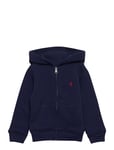 Cotton-Blend-Fleece Hoodie Tops Sweat-shirts & Hoodies Hoodies Blue Ralph Lauren Kids