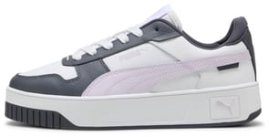 PUMA Femme Carina Street Basket, White-Lilac Frost-Galactic Gray, 38.5 EU