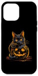 Coque pour iPhone 15 Plus Chat noir Costume d'Halloween Citrouille Pour Femme