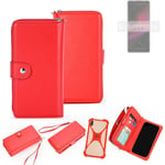 Wallet Mobile phone cover Sony Xperia 1 III Phone protective Case red