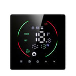 Tonchean - Thermostat de chaudière intelligent, thermostat de chauffage mural pour chaudière à gaz/eau, écran tactile numérique led 3A avec WiFi noir