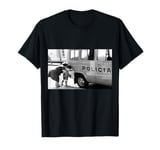 Retro Police Car, Small Child Standing at a Police Car T-Shirt