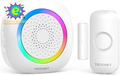 TECKNET Wireless Door and Window Open Sensor Alarm Chime, 1000Ft Operating Range