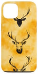 Coque pour iPhone 13 Aquarelle jaune ethnique cerf chasse camouflage