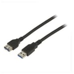 Rallonge USB 3.0 (A/A) Noir - 3m
