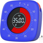 Minuteur Visuel Rechargeable, Timer Numérique avec 4 Modes d'alarme bleu Vendos85