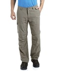 maier sports Pantalon Convertible zippé pour Homme, 100% PA en 12 Tailles, Pantalon Fonctionnel, d'extérieur, de randonnée, à Zip, séchage Rapide S Teak