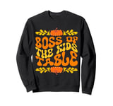 Boss of the Kids Table Funny Dad Thanksgiving Family Apparel Sweatshirt