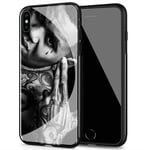 IIFENGLE iPhone 11 Pro Max Case, Tempered Glass Back Cover Soft Silicone Bumper Compatible with iPhone 11 Pro Max AM-42 Kevin Gates