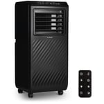 ARTIC-100 Black - Climatiseur portable, 7000 BTU/h refroidisseur mobile, 3 en 1: refroidisseur, ventilateur et déshumidificateur, télécommande,