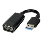 Adaptateur USB vers VGA - LINDY - Intel Core i5/i7 - Résolution 1920x1080 - USB 3.0 - Noir