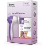 Wahl 2-in-1 Facial Cleansing Brush with Interchangeable Heads White/Purple-ZY107