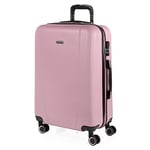 ITACA - Valise Moyenne, Valises Rigides, Valise Rigide, Valise Semaine pour Tout Voyage, Valise Soute de Luxe 71160, Rose