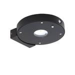 Tavon Round LED Solcelle Vegglampe Dim. w/Sensor Svart - Lucande