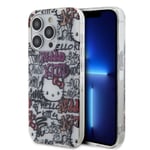 Coque en TPU graffiti tags pour iPhone 15 Pro Max - Blanc