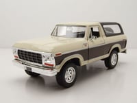 Ford BRONCO Hardtop 1978 Beige Braun Maquette de Voiture 1:24 MotorMax