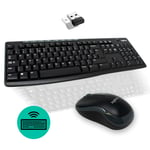 LOGITECH MK270 WIRELESS KEYBOARD & MOUSE SET | for Desktop PC Computer | QWERTY