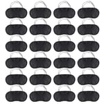 24 Pcs Masque de Sommeil, Masque de Nuit Ultra Doux Respirant Masque Yeux Dormir Anti-lumière avec Sangles Réglables pour Maison Avion Train, Masque de Voyage pour Hommes Femmes (Noir)