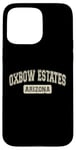 Coque pour iPhone 15 Pro Max Oxbow Estates Arizona USA Texte classique vieilli