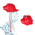 OFFCUP Floating Pool Thermometer, Floating Water Thermometer, Water Temperature Thermometer Floating Thermometer Swimming Pool Thermometer for All Outdoor & Indoor Swimming Pools (Dinosaur)