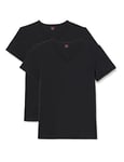 LEVIS Men's T-Shirt, Jet Black, XXL (Pack of 2)