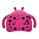 Kid Ladybug Case för Samsung Galaxy Tab A7 Lite 8.7 T220 T225 2021, Kickstand Heavy Duty Shockproof Cover, hållbart Rose Red