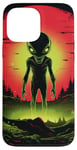 Coque pour iPhone 13 Pro Max Tête d'extraterrestre verte mignonne visage OVNI || Alien