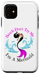 Coque pour iPhone 11 Beach Don't Try Me I'm A Mermaid Funny Black Sirmaids Women