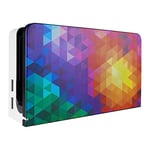 PlayVital Colorful Triangle Custom Dock Cover for Nintendo Switch OLED, Dust Anti Scratch PC Hard Faceplate Shell Cover for Nintendo Switch OLED Charging Dock - Dock NOT Included