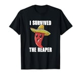 I Survived Carolina Reaper Spicy Chili Red Pepper Hot Sauce T-Shirt