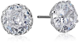 Kate Spade New York round earrings, Clear/Silver