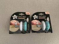 2 x Tommee Tippee Closer To Nature Breast-Like Soother Dummy 2 Pack 6-18 Months
