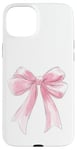 iPhone 15 Plus Aesthetic Pink Ribbons Watercolor Coquette Girly Pink Bow Case